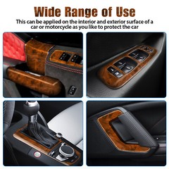 Car Interior Wood Grain Textured Glossy Vinyl Wrap Sticker DIY Decal Sheet Film