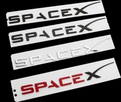 3D Space X Rear Trunk Body Badge Letter Emblem Decal Sticker For Model S 3 X Y