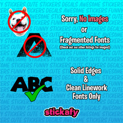 Custom Text Vinyl Sticker 900mm Long | Custom Decal for Windows – Signs – Laptop