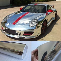 Silver – Smooth Mirror Chrome Car Wrap Metal Vinyl Decal Sticker Bubble Free US