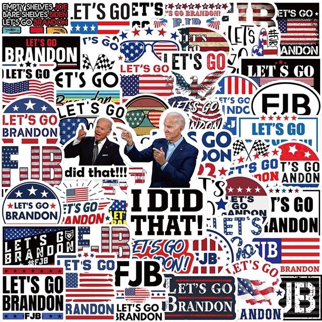 Let’s Go Brandon Sticker Packs Water Resistant Laptop Decal Biden I Did That