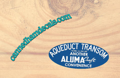 Aqueduct Transome Aluma Craft Vintage Reproduction Decal Canned Ham Decals