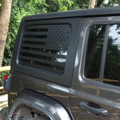Carbon Fiber Rear Window Decor Sticker Decal for Jeep Wrangler JL 2018+ USA Flag