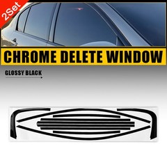 2Set Glossy Black Chrome Delete Window Trim Fit Infiniti G35 G37 Q40 2007-2015