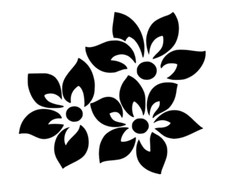 Flowers Vinyl Decal Car Truck SUV Laptop Tumbler Three Flower Sticker