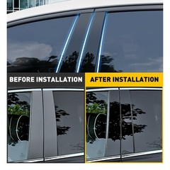4/8x Gloss Black Pillar Post for Cadillac Escalade 07-14 Door Trim Piano Cover A