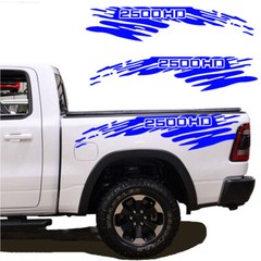 Splash Side Stripe Car Decals graphics vinyl stickers for Silverado 2500 HD 2pcs