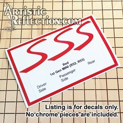 Scuttle and Rear Emblem S Decal Replacements for MINI Cooper S 1st Gen R52 R53