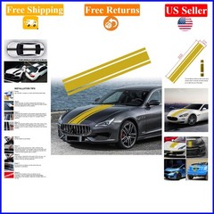 Gold 49×8.7 in Car Racing Stripes Vinyl Decal Waterproof