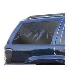 Topography Map Mountain design Decals for 1999-2004 Jeep Grand Cherokee WJ1-TX2