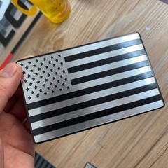 Metal car sticker, American flag car logo, waterproof and sunscreen
