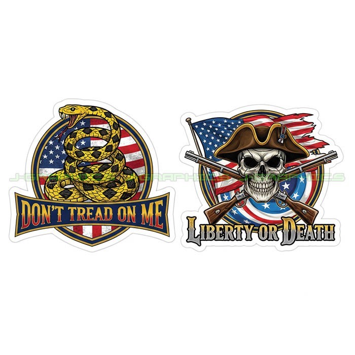 Don’t Tread on Me Vinyl Decal Sticker 2 Pack C