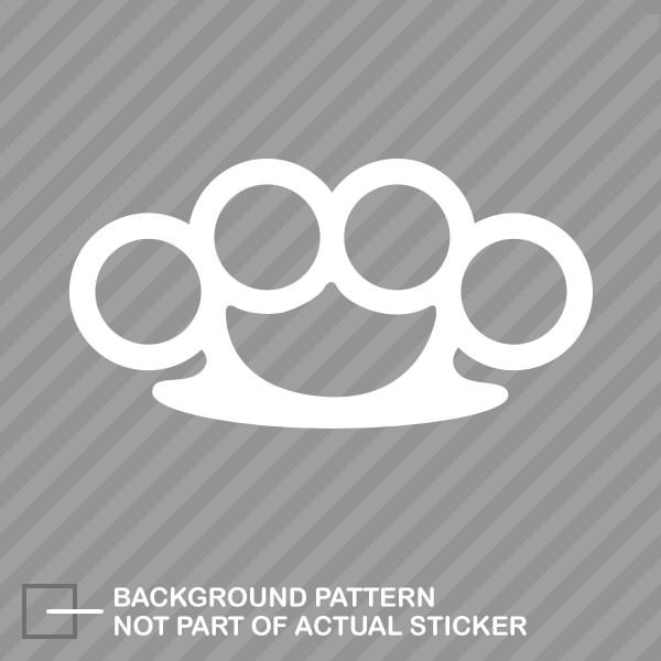 Brass Knuckles Sticker Die Cut Decal