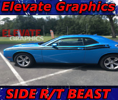 For Dodge Challenger Stripes Side Beast Graphics Vinyl Decal Sticker 2011-2023