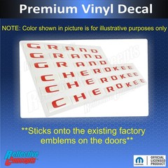 GRAND CHEROKEE Emblem Overlay Decals for 2017-2021 Jeep Grand Cherokee