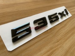 Gloss Black 3D ABS Letters Trunk 535xi Emblem Rear Badge for BMW 2017-2022 535xi