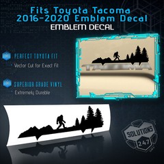 For 2016-2020 Toyota Tacoma 2x Door Badge Bigfoot Decals – Flat Matte Vinyl