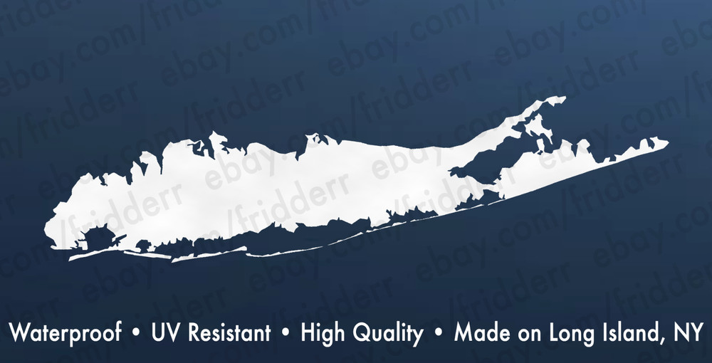 Long Island, NY Car Sticker Decal, Vinyl, High Quality, UV Resistant • USA