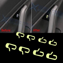 For Tesla Model 3 Y Door Exit Luminous Open Button Sticker Decal Kit (Set of 8)
