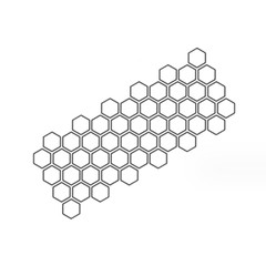 Car Body Door Decoration Vinyl Sticker Honeycomb Pattern Waist Line Decal Trim