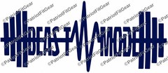 Beast Mode,#Beastmode,Fitness,Exercise,Barbell,Crossfit,Custom Vinyl Decal