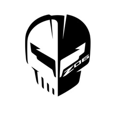 Jake Skull C8.R Racing Fits Corvette Stingray Z06 Punisher Vinyl Decal Sticker