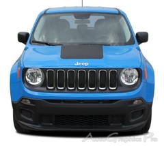Vinyl Graphics Center Trailhawk HOOD Stripes Decals for 2014-2021 Jeep Renegade