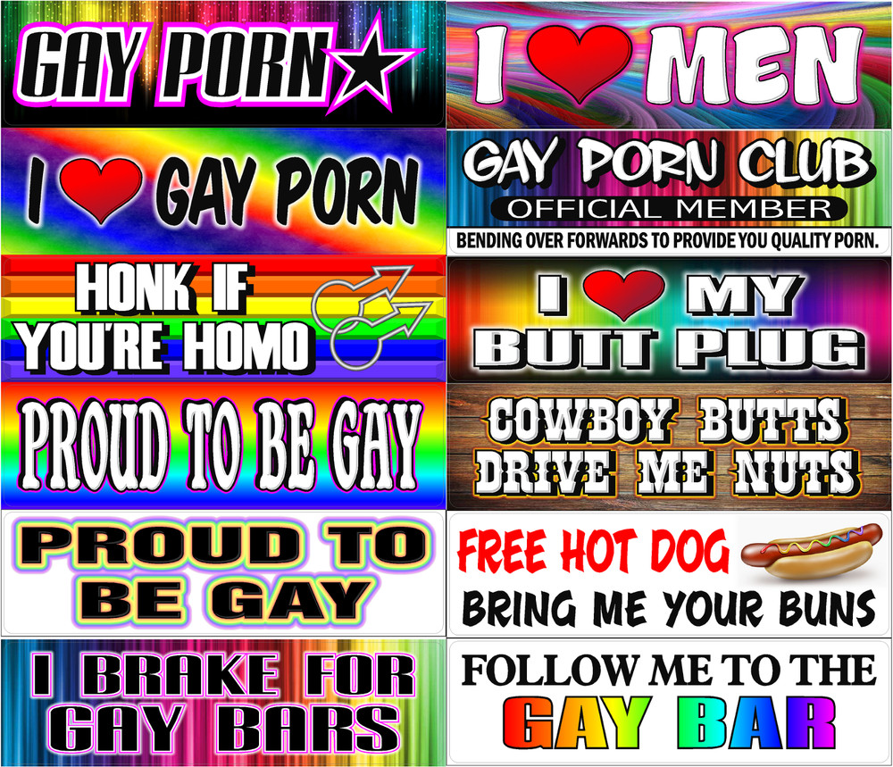 Funny Gay Porn Gag / Bumper Stickers / YOU CHOOSE ANY 3 – STICKER – DECAL