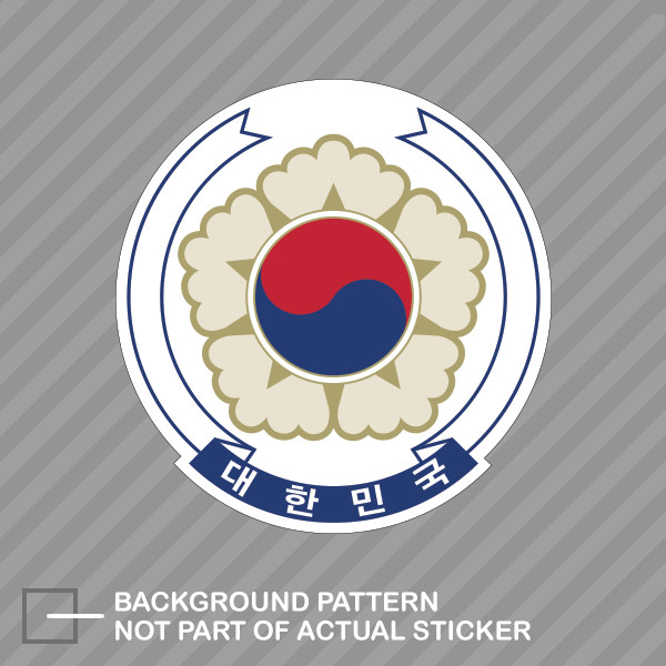 South Korean Emblem Sticker Decal Vinyl South Korea flag KOR KO