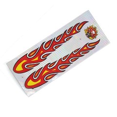Evil Skull Flame Fire Style Vinyl Stickers Car Body Door Decor Decal Red Yellow