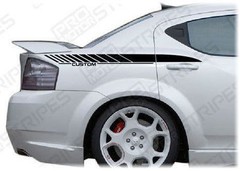 Decals for Dodge Avenger Rear Quarter Side Stripes 2011 2012 2013 2014 Pro Motor