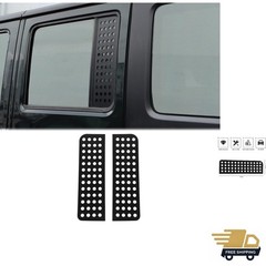 Custom Fit Rear Door Window Decals for Jeep Wrangler JKU – Elegant Black Design