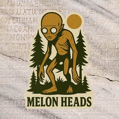 Melon Heads Decal Cryptid Sticker for Car Truck Window Bumper DieCut Vinyl