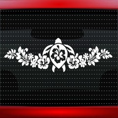 24″ Hibiscus #1 Turtle Hawaiian Flower Cute Car Decal Window Sticker 20 COLORS!