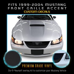 For 1999-2004 Ford Mustang Front Grille Panel Overlay Accent Decal – Flat Matte
