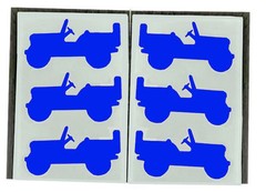 BLUE / ROYAL – Wheel DECAL Vinyl Rim Easter Egg Stickers – Fits Jeep (Set of 6)