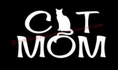 “Cat Mom” LOVE Cats decal Sticker, Kitten,Cats 4 inches wide 4 inches tall