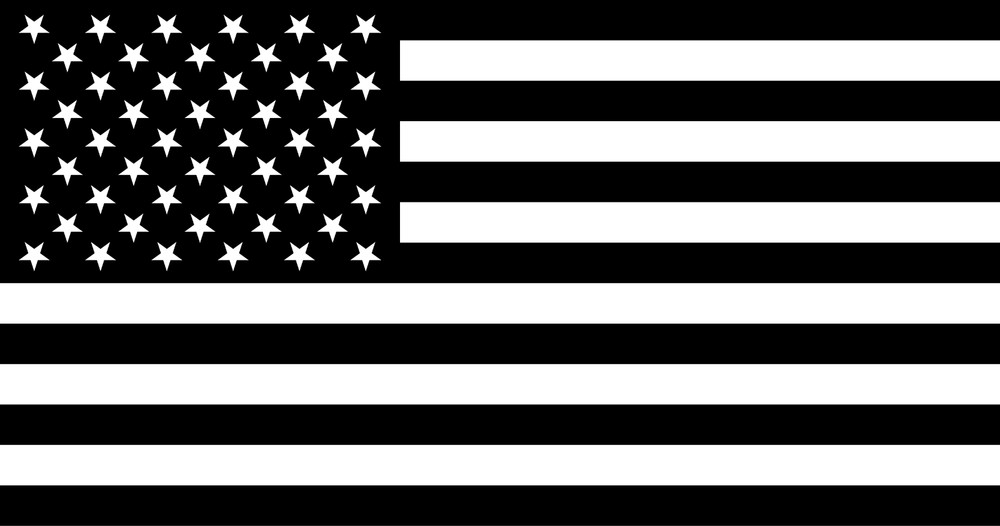 American Flag Heavy Duty Magnet Black and White – 3″ x 6″ Cars Trucks Outdoors