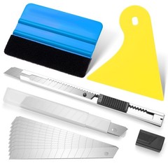 Vinyl Wrap Tool Kit for Car Window Tint Installation, 4″ Felt Edge Squeegee