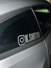 social media decals, instagram, Snapchat, Facebook,YouTube,TikTok Window decals