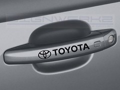 Toyota Door Handle Decal Sticker logo TRD Camry Celica FRS 4 runners – Set of 4