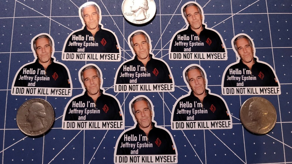 8pcs “I DID NOT KILL MYSELF” JEFFRY EPSTEIN Collectible Stickers