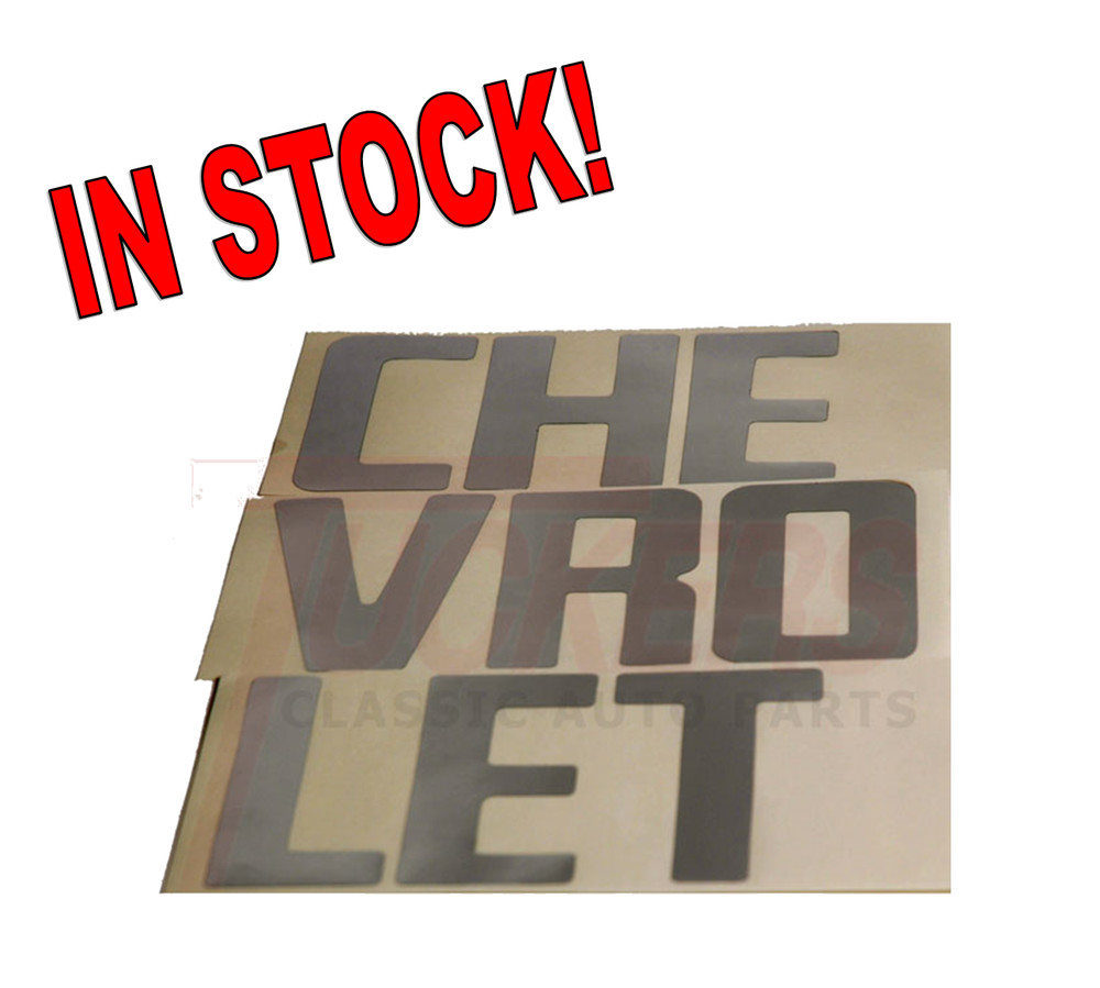 1967-1972 Chevrolet Letters Fleetside Tailgate Decals Chrome C10 C20 Chevy Truck