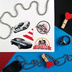 100PCS Vinyl Race Car Stickers – Durable and Reusable for Creative Fun