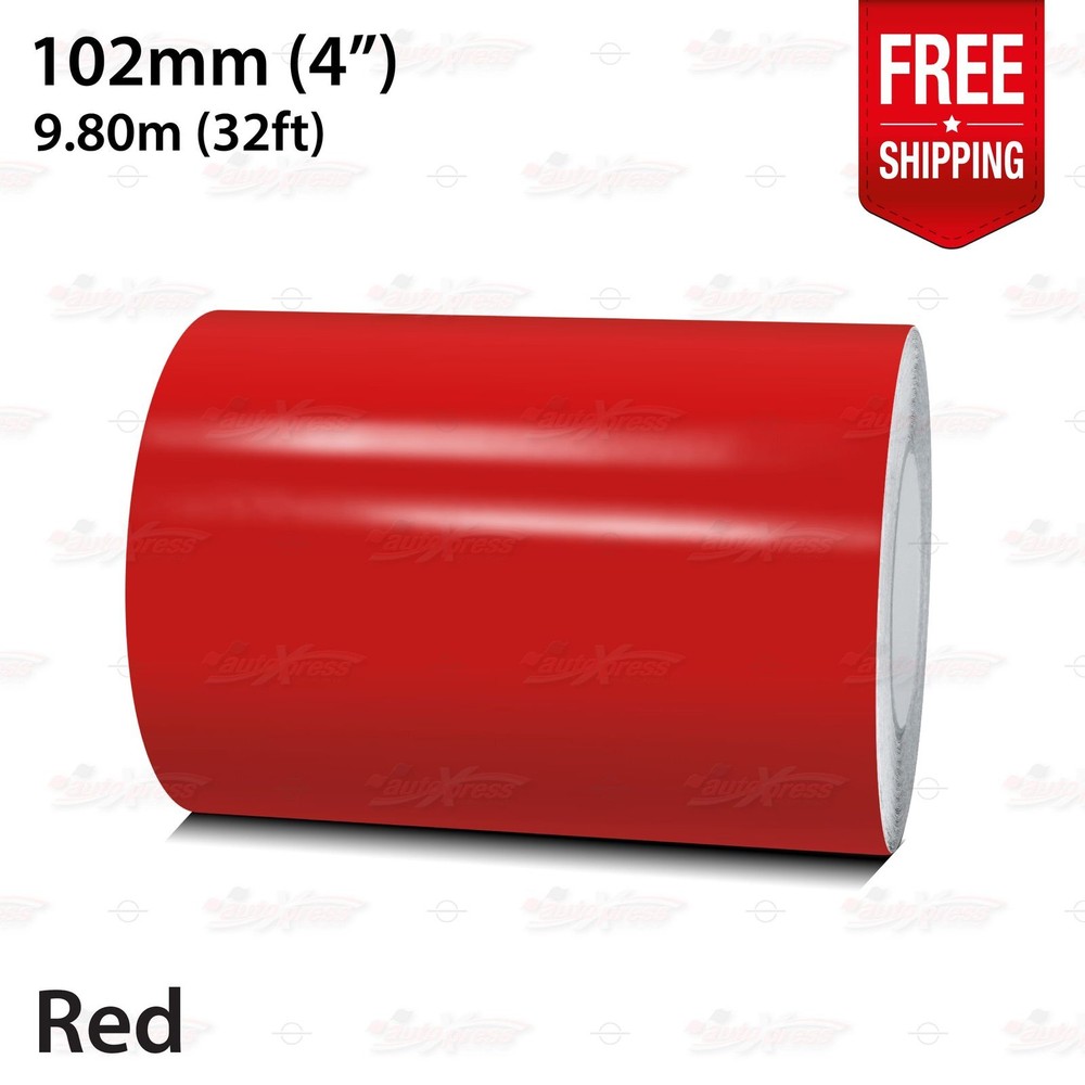 RED 4″ 102mm Roll PIN STRIPE Car PinStriping Trim Line TAPE Decal Vinyl Sticker