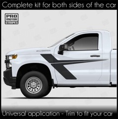 Side Door Accent Stripes Decals For Chevrolet Silverado Colorado S10 WT LT EV