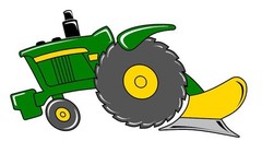 JD John Deere Original artwork Tractor LICENSE PLATE on BLACK or WHITE Aluminum