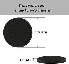 4Pcs Car Cup Holder Anti Slip Insert Coasters Pads Mat Car Interior Accessories