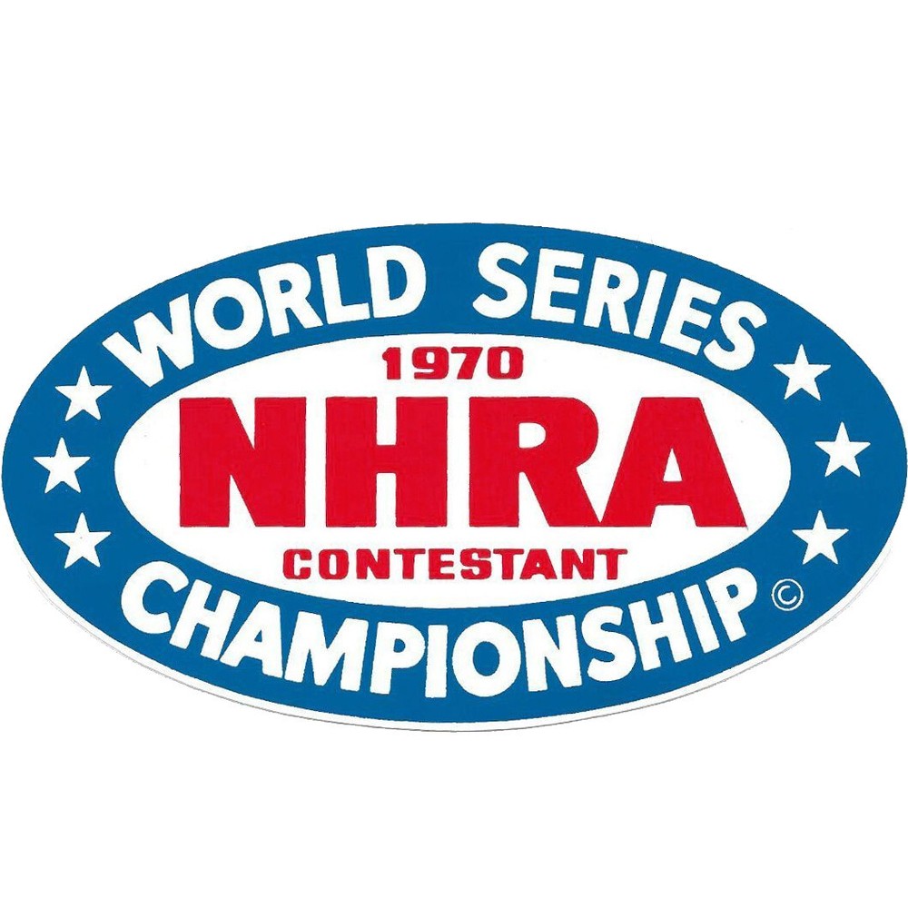 NHRA 5 in 1970 World Series Championship reproduction DRAG RACING decal sticker