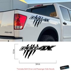 Frontier / Titan Pro-4x Raptor Claw Marks Decal Sticker. Set of 2. #7103